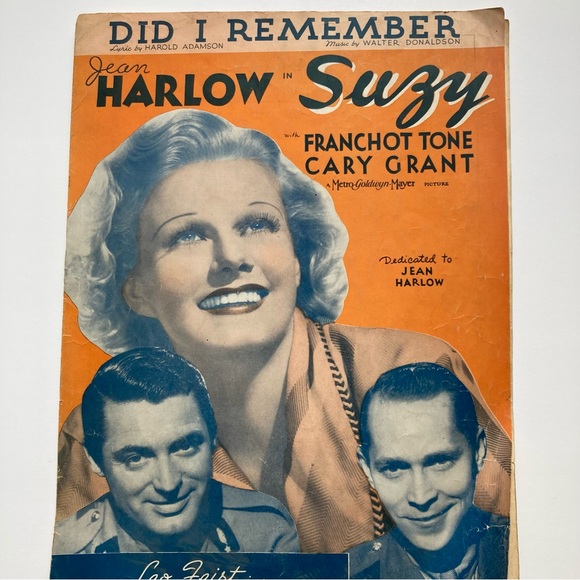 Vintage Sheet Music Dedicated to Jean Harlow - Picture 4 of 4